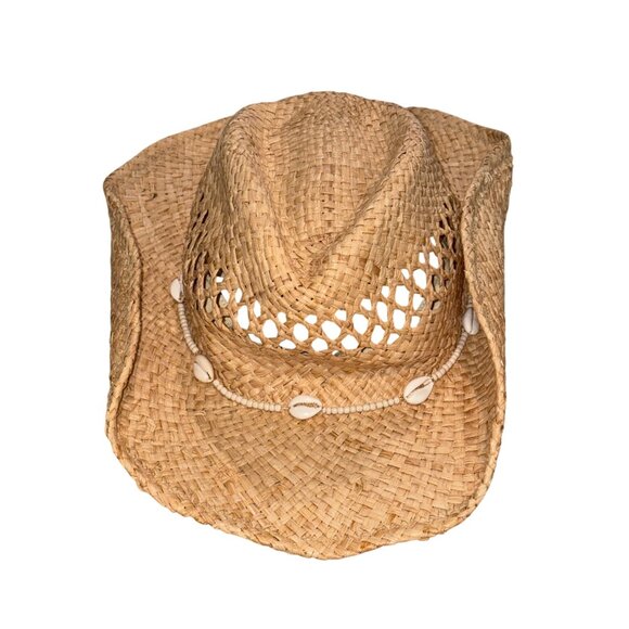 Lack of Color Seashells Cowboy Hat in Natural Small Womens Beach Western - Picture 4 of 16